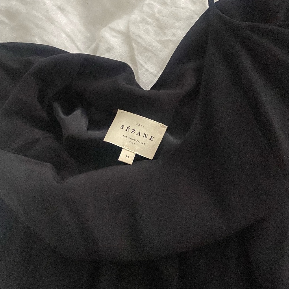 Sezane Ariane Dress Black Sz 34 SOLD OUT Never Worn - Picture 5 of 6